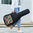 thumbnail image 5 of YUEER 40 Funda para guitarra acústica de 41 pulgadas, acolchado de 0,35 pulgadas de grosor, resistente al agua, doble correa ajustable para el hombro, funda para guitarra con lazo para colgar en la pa, 5 of 5