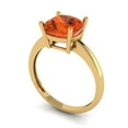 thumbnail image 2 of Clara Pucci 14K Yellow Gold 2.5ct Red Solitaire Ring for Women, 2 of 7
