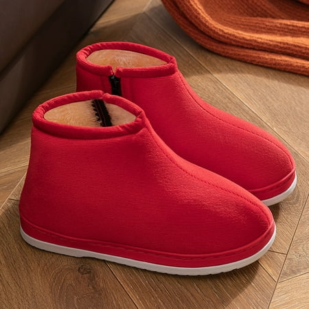 

Snow Boots Women Snow Boots Autumn And Winter Fashion Solid Color Simple Flat Bottom Comfortable Warm Non Slip Thick Heel