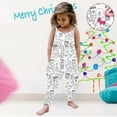 thumbnail image 2 of PMVFHDE Combishort Enfant Bricolage Peint à la Main Tenue d'Intérieur Combinaison Sans Manches Combishort Ensembles Pantalon Vêtements pour Garçon et Fille Peuvent Jouer avec et Porter Combinaisons et Combishorts pour Filles Blanc,1-2ans, 2 of 9