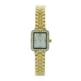 thumbnail image 2 of Elgin Women's Small Rectangle Face Gold Stone Bezel Wristwatch, Gold & (EG9050), 2 of 3