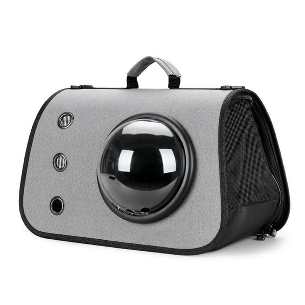 Bolsa de transporte portátil, transpirable, transparente, inclinada y plegable, para gatos, para mascotas