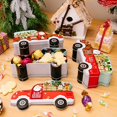 thumbnail image 3 of CIVI-contenedor de comida navideña, suministros para fiestas, caja de dulces navideña para niños, Mini caja de lata para galletas, coche de Papá Noel, 3 of 4