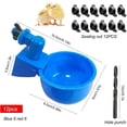 thumbnail image 2 of 12 Pcs Chicken Automatic Waterer Chicken Feeder Chick Seed Feeder Hens for Birds, Quail, Pigeons, with Punch Tool, 6 Blue, 6 Red, with 12 Screws, 2 of 4