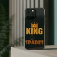 thumbnail image 3 of DistinctInk Clear Case for Apple iPhone 14 PRO (6.1" Screen) - King Of Spades, 3 of 9