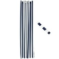thumbnail image 3 of Sunnydaze Modern Blue and White Stripe Light-Filtering Curtain, 53" x 107" (1 Panel), 3 of 12