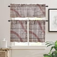 thumbnail image 4 of Baseball Valances for Windows,American Sports Kitchen Curtains,Bathroom Curtains Window Rod Pocket Short Curtains,Kitchen Window Curtains Over Sink,3PCS Small Window Curtains,Valances for Kitchen, 4 of 5