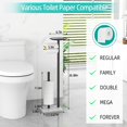 thumbnail image 5 of Feilern Soporte Para Papel Higiénico Para Baño, Dispensador De Papel Higiénico, 4 Rollos De Reserva Con Estante Superior De Almacenamiento Para Teléfonos Móviles, Toallitas, Billetera Y Más (Negro Már, 5 of 5