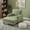 Olive Green, variant on Sailvan Modern Chenille Chaise Lounge Indoor Recliner Chair Single Sofa with Storage Pocket & Solid Wood Legs Beige