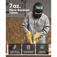 thumbnail image 2 of VEVOR Flame-Resistant Welding Jacket 7oz FR Cotton Welding Safety Jacket XXL-Sized, 2 of 9