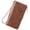 Brown, variant on Women Genuine Leather Wallet Large Capacity Bifold RFID Blocking Card Holder with Zipper Coin Pocket