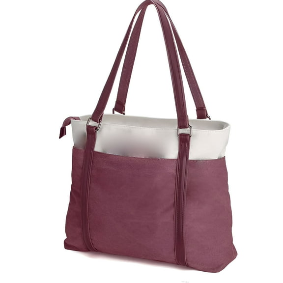 GASTROPOD Women'S Work Bag with Laptop Compartment Zipper Pockets Teacher Totes Purse Teacher Tote Bags for Women,Purple
