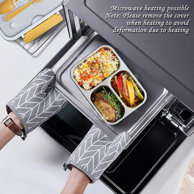  AOHEA Stainless Steel Lunch Box for Kids: Leak Proof Bento  Lunch Box BPA Free 304 Stainless Steel Bento Box Stainless Bento Box with  Containers for School and Office(2 Compartments): Home 