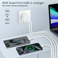 thumbnail image 2 of USB C Wall Charger, Hootek 40W Type C Charger Block with 6FT Charging Cable, Dual Port USB C to C Cable Cord Charger Adapter USB C Brick Type C Fast Charging Block, White, 2 of 7
