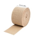thumbnail image 3 of Ngheia Burlap Roll 58 Inch Long Fabric with Finished Edges for Table Runner Placemat, Rustic Linen Ribbon for Wedding Crafts Decorating, No Fraying, 3 of 3