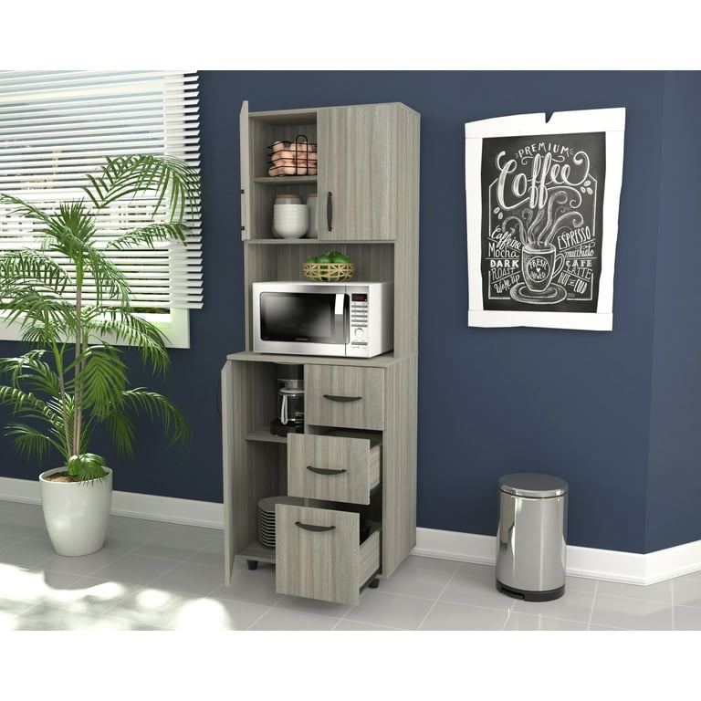 Inval laminate kitchen on sale microwave storage cabinet