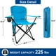 thumbnail image 3 of SAILARY Sillas plegables para acampar, silla de jardín resistente con bolsa térmica, bolsillo de almacenamiento, bolsa impermeable, sillón para exteriores, soporta 225 libras, azul, 3 of 5