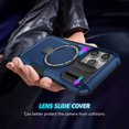 thumbnail image 5 of Case for iPhone 15 Pro, with Sliding Camera Cover & Ring Kickstand, Military Grade Drop Protective Hybrid Shockproof Anti-fall Phone Case Cover for iPhone 15 Pro 6.1 inch 2023, Royalblue, 5 of 10