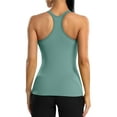 thumbnail image 3 of ANFERRY Women's Ribbed Workout Tank Tops with Built in Bra Racerback Athletic Top, 3 of 10