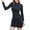 Black, variant on YUEVORA Dress for Women, Puff Sleeve Long Sleeve Bodycon Midi Dress, Slim Fit Vintage Style, Stretchy Casual Outfit for Office and Date Night
