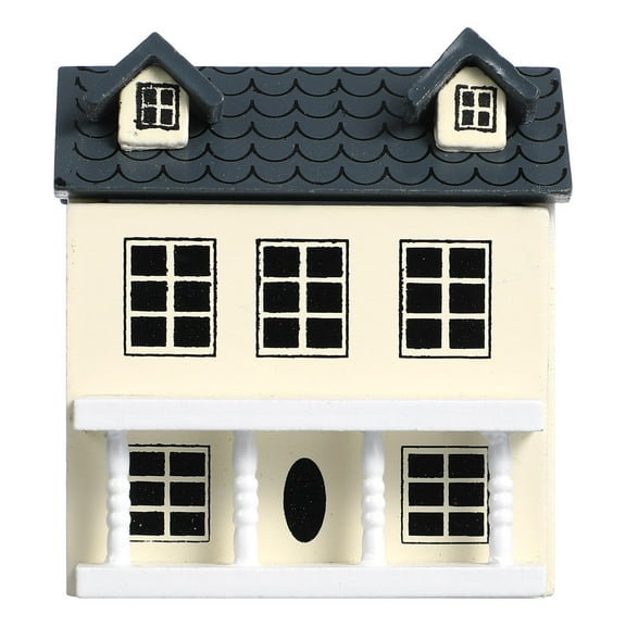 HORIALENCE Gray Miniature House Model Small Size Synthetic Material For Collectors 1Pcs