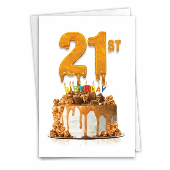 1 Birthday Card with Envelope - Big Day Milestones 21 C7060CMBG