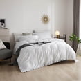 thumbnail image 3 of Dm807T - Twin Size 4 Piece Duvet Cover Set Ruffled Bedding Cotton, 3 of 7