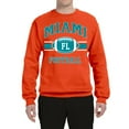 thumbnail image 2 of Wild Bobby City of Miami MIA American Football Fantasy Fan Sports Unisex Crewneck Graphic Sweatshirt, Orange, Large, 2 of 3