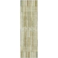 thumbnail image 2 of Addison Rugs Mayfield Premium Machine Washable Transitional Stripes Khaki Runner Rug, 2'3" X 7'6" Machine Washable Transitional Stripes Khaki Oversized Sherpa Throw Blanket, 2 of 6