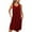 Red1, variant on Jgppe Women's Sleeveless Sleepshirts with Pockets Printed Casual Pleated T-Shirt Dress Sleepwear