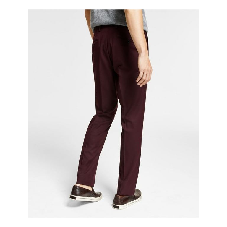 Maroon stretch pants top
