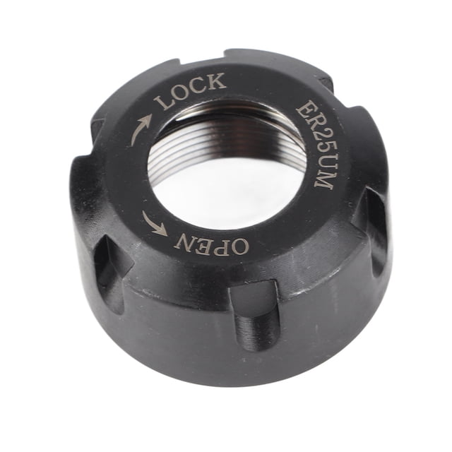 ER25UM Metal Collet Nut Chuck Holder Lathe, Strong Clamping Force for Tool Handle