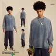 thumbnail image 3 of Camiseta de manga larga 270 de algodón puro para hombre, marca de moda, ropa lavada retro, camiseta para adolescentes, 3 of 3