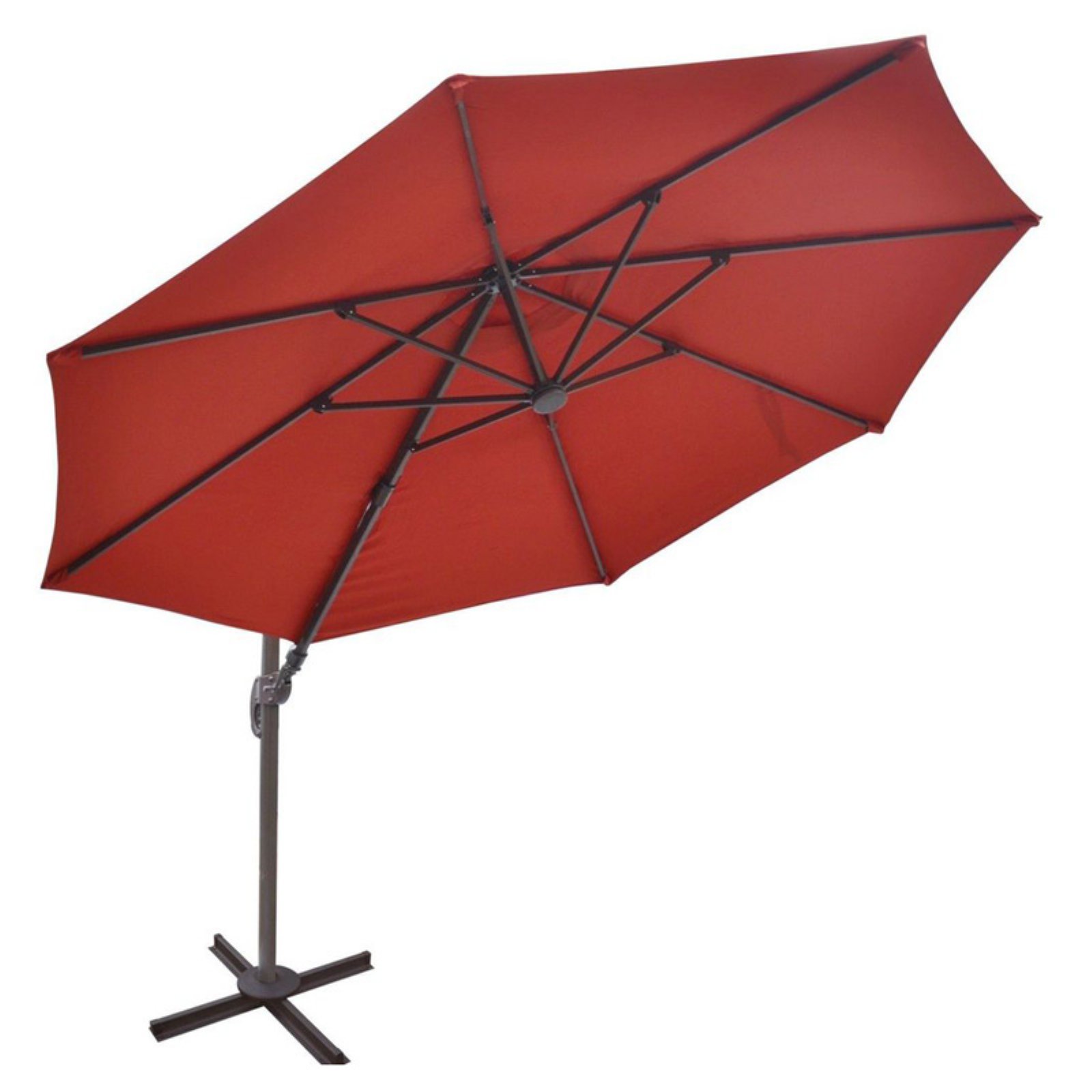 Sunrise 11.5 ft. Cantilever Aluminum Patio Umbrella with Base