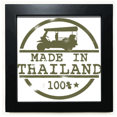 thumbnail image 1 of Tailandia en Tailandia tractor ilustración Mesa de pared con marco cuadrado negro, 1 of 4
