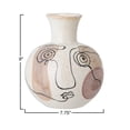 thumbnail image 2 of Bloomingville Multi Color Hand-Painted w/ Face Stoneware Vase, 2 of 14