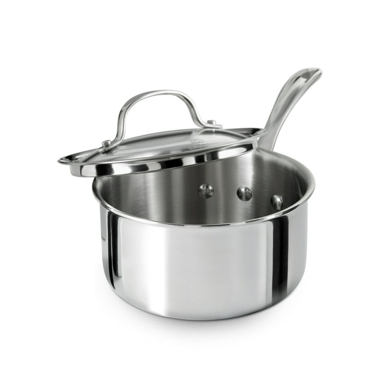 New Calphalon Tri-ply Stainless Steel 1.5 Qt Sauce Pan And Lid -8701 1/2