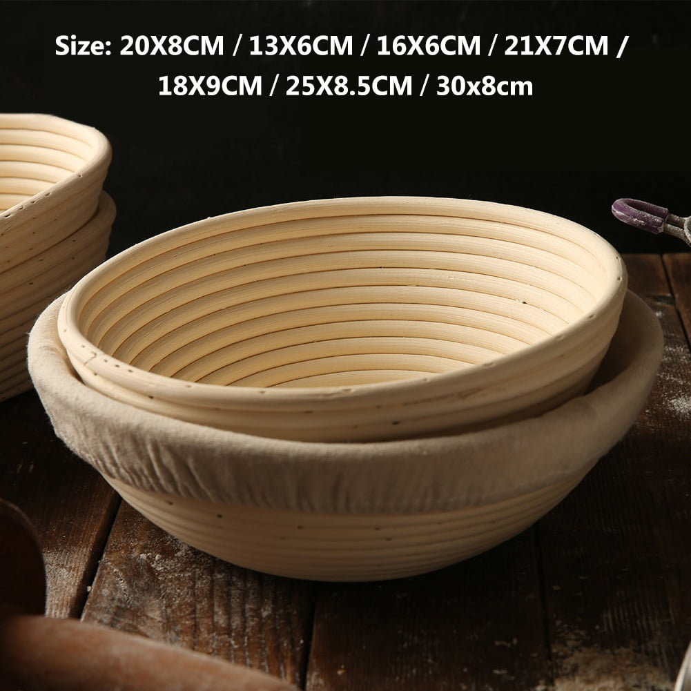 3pcs 5" Small Round Rattan Banneton Brotform Bread Proofing Proving Basket 13cm