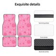 thumbnail image 4 of LAKIMCT Breast Cancer Car Mats, Neoprene Front Rear Floor Mats for Cars, Waterproof Anti-Slip Car Floor Mats Full Set, Universal(4 Pcs), 4 of 6