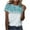 Multicolor, variant on Yotami Plus Size Graphic T-Shirt for Women Short Sleeve Crew Neck Summer Floral Print T-Shirt for Vacation Breathable Tee Multicolor S