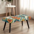 thumbnail image 3 of FKELYI Dining Bench Cover Anti-Dust Bench Seat Cushion Covers Bohemian Flower Print Stretchy Fabric Furniture Protector Slipcover for Bedroom Living Room, 3 of 7
