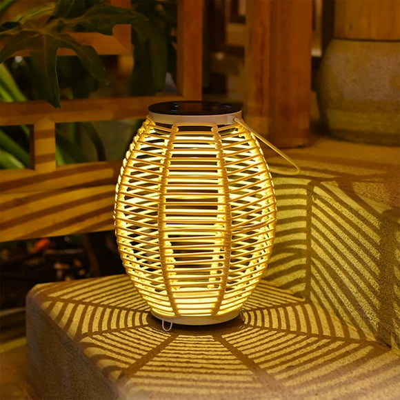 Solar Lanterns Outdoor Hanging Lantern Lights- Hollowed-Out Metal Decor Lantern- LED Decorative Garden Light - Delicate Garden Decoration For Patio