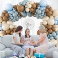 thumbnail image 4 of Kit con forma de arco para globos Saratimtou, 146 unidades, azul polvoriento y marrón, 4 of 7