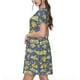 thumbnail image 2 of Balery Cartoon Submarines Vestidos sueltos de manga corta para mujer, vestidos de verano 2025, vestidos casuales de corte A con vuelo., 2 of 6
