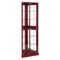 thumbnail image 5 of Corner Curio Dispaly Cabinet with Lights, Adjustable Tempered Glass Shelves, Mirrored Back, 5 of 11