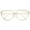 Gold / Clear, variant on sunglassLA Female Oversize Metal Frame Thin Temple Clear Flat Lens Aviator Eyeglasses 62mm (Gold / Clear) - 62mm