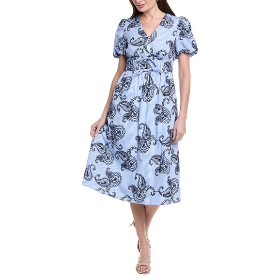 Nanette Nanette Lepore womens Short Sleeve Midi Dress, 6, White