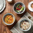thumbnail image 6 of TP 12-Piece Dinnerware Set, Melamine Dishes Set with Bowls and Plates, Dinner Service for 4, Dishwasher Safe, Gray, 6 of 7