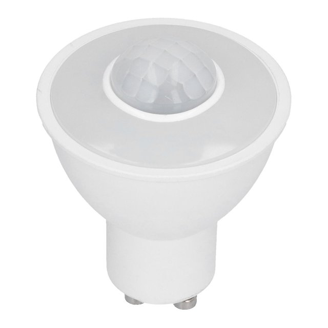 Ampoule LED GU10 à détection infrarouge, 5 W, 500 lm, pour plafond, couloir, AC100-240 V, lumière blanche