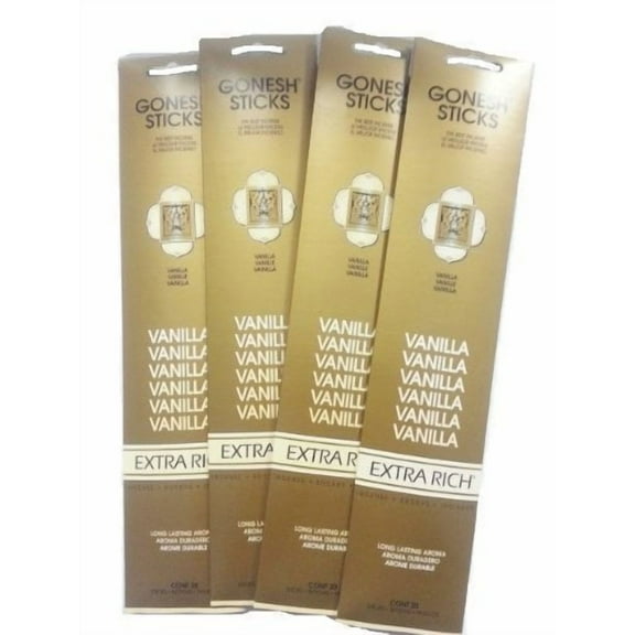 Gonesh Incense Sticks - Vanilla lot of 4